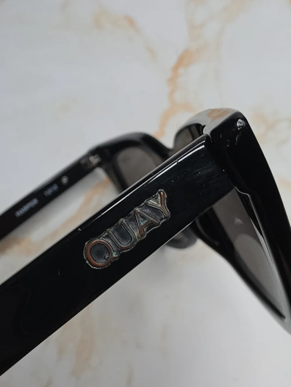 Quay Australia Harper Black Oversized Cat Eye Sunglasses No Case